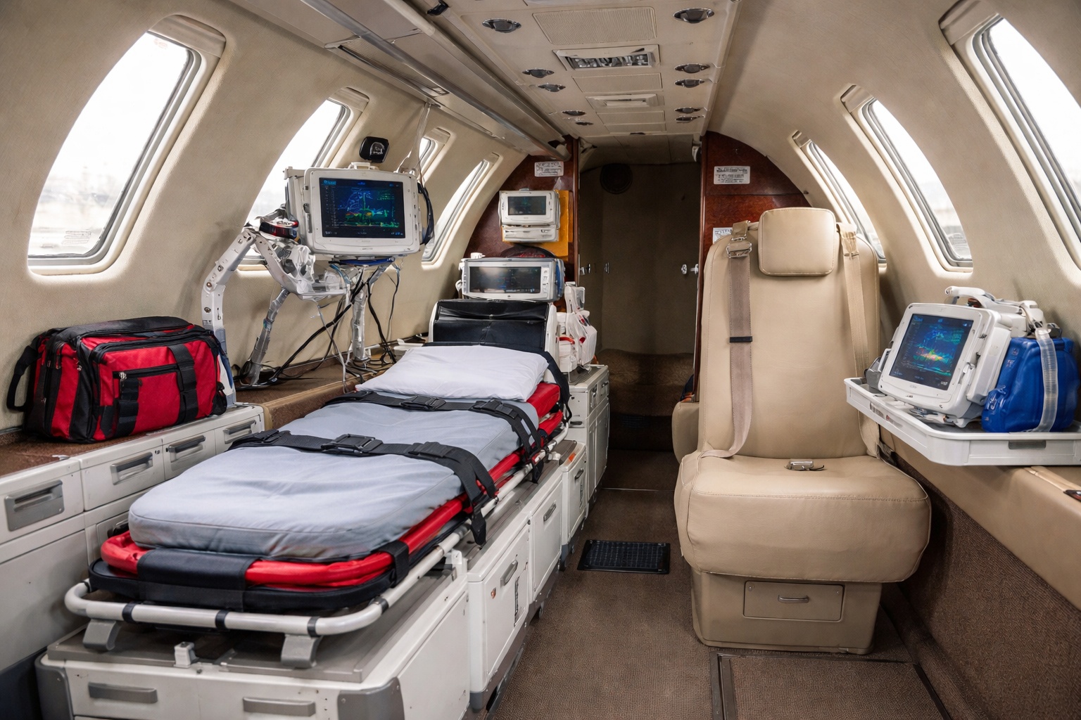 Medical jet interior